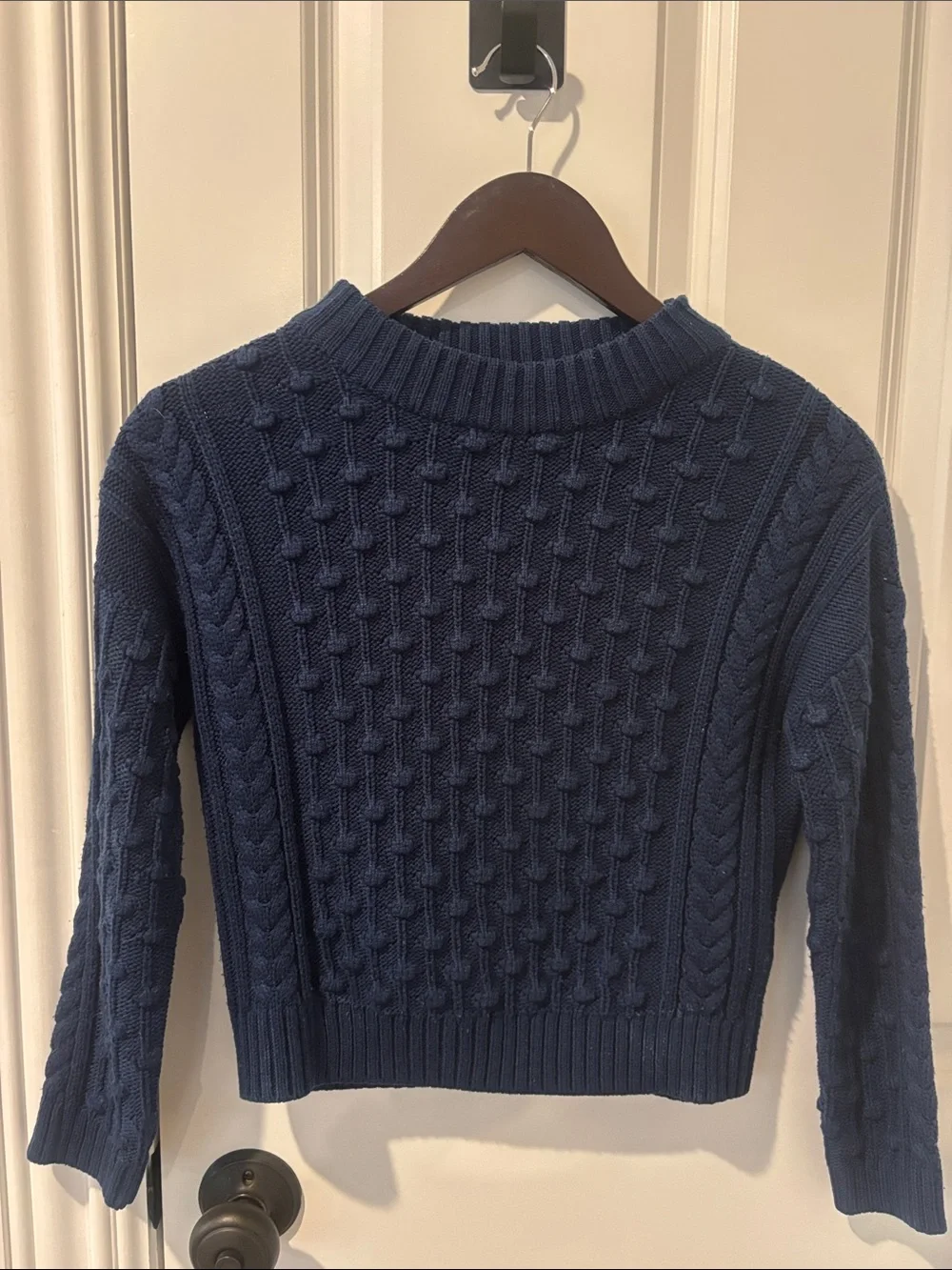 Vineyard Vines Dark Navy Cable Knit Crew Sweater
